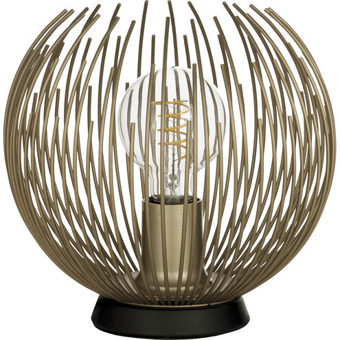 Venezuela 8.86 inch 60.00 watt Gold and Black Table Lamp Portable Light
