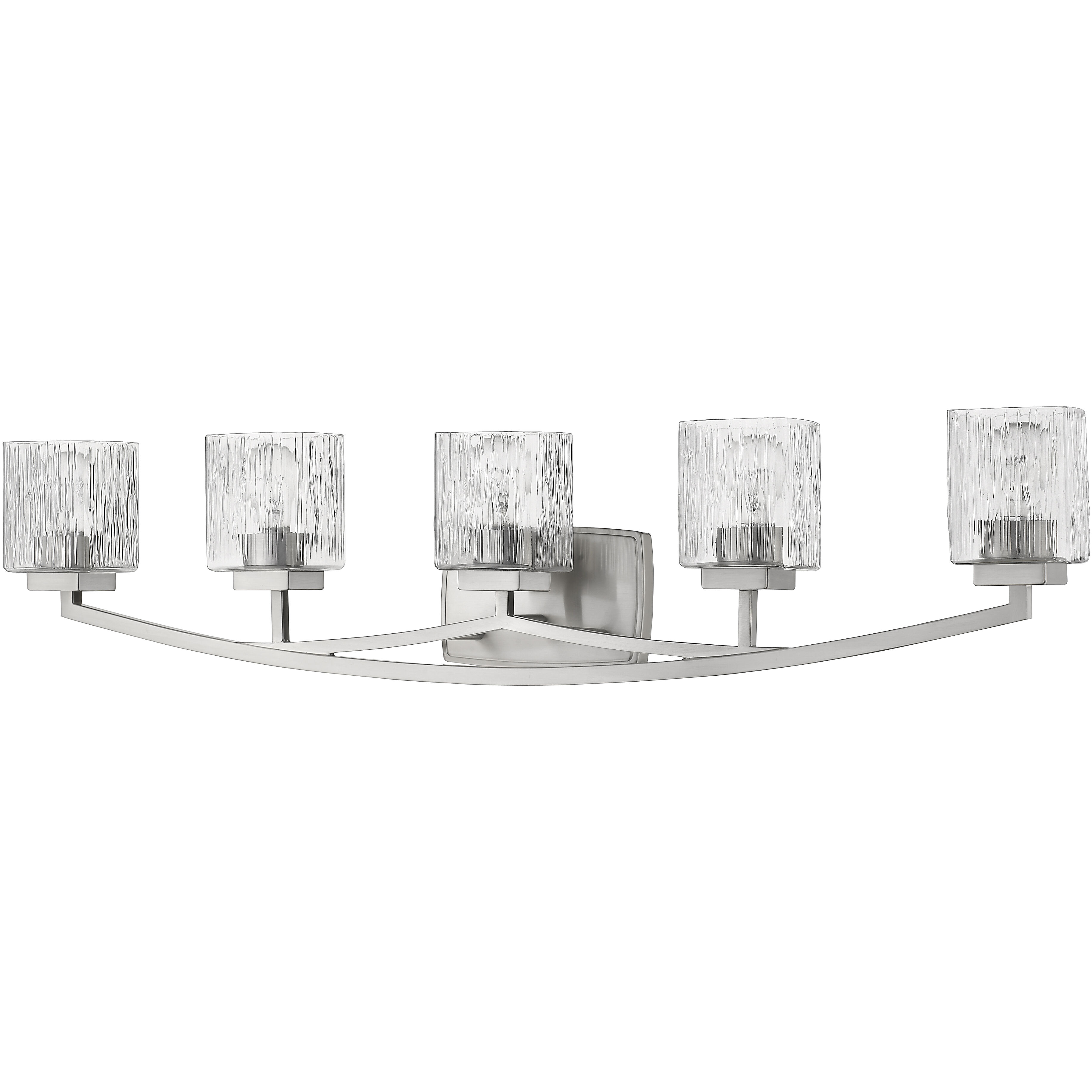 Zaid 5 Light 40 inch Brushed Nickel Vanity Wall Light