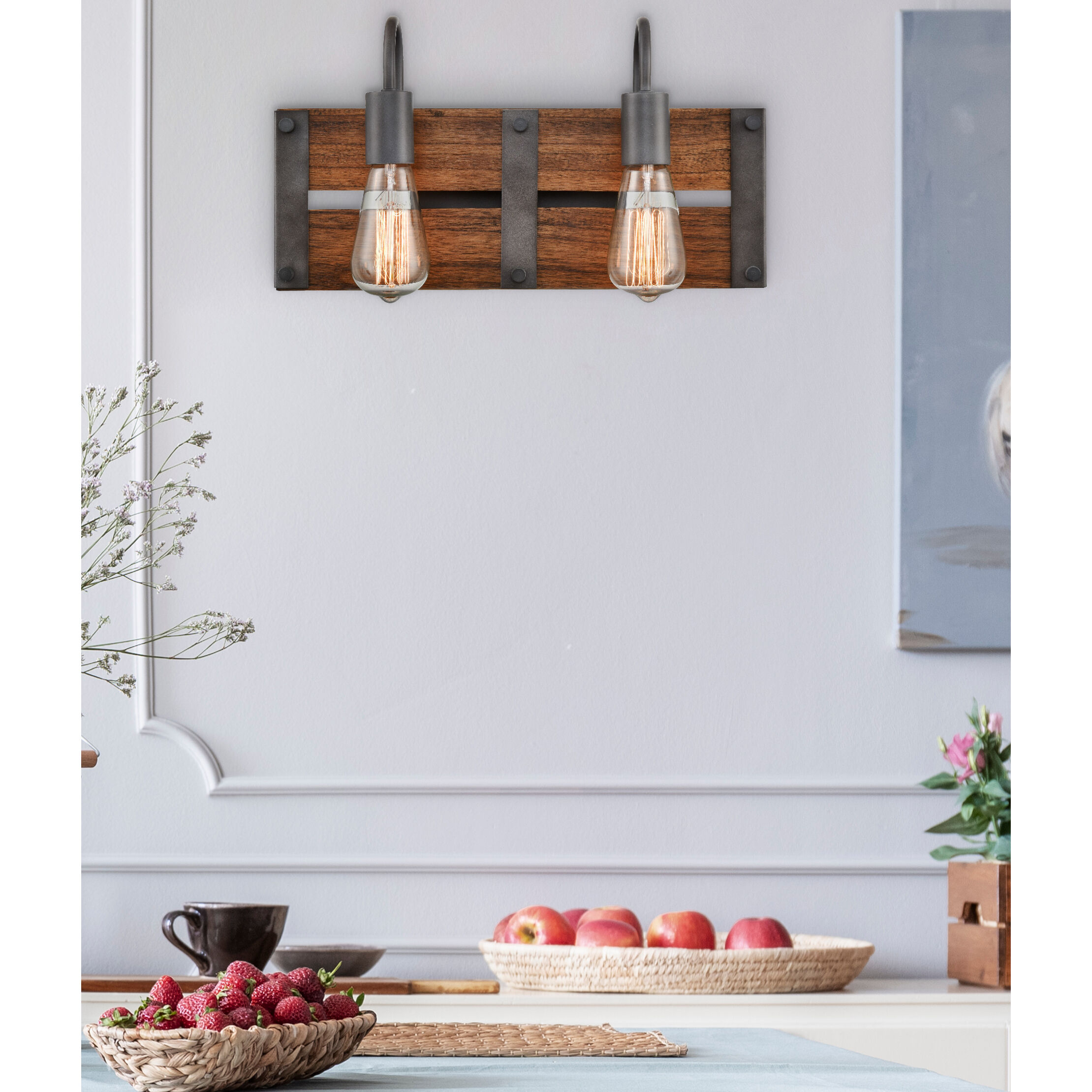 Austin 2 Light 16.5 inch Aged Gun Metal Bath Vanity Light Wall Light