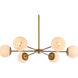 Briggs 6 Light 36 inch Brass Pendant Ceiling Light
