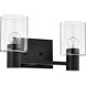 Clarksville 2 Light 14 inch Matte Black Vanity Light Wall Light