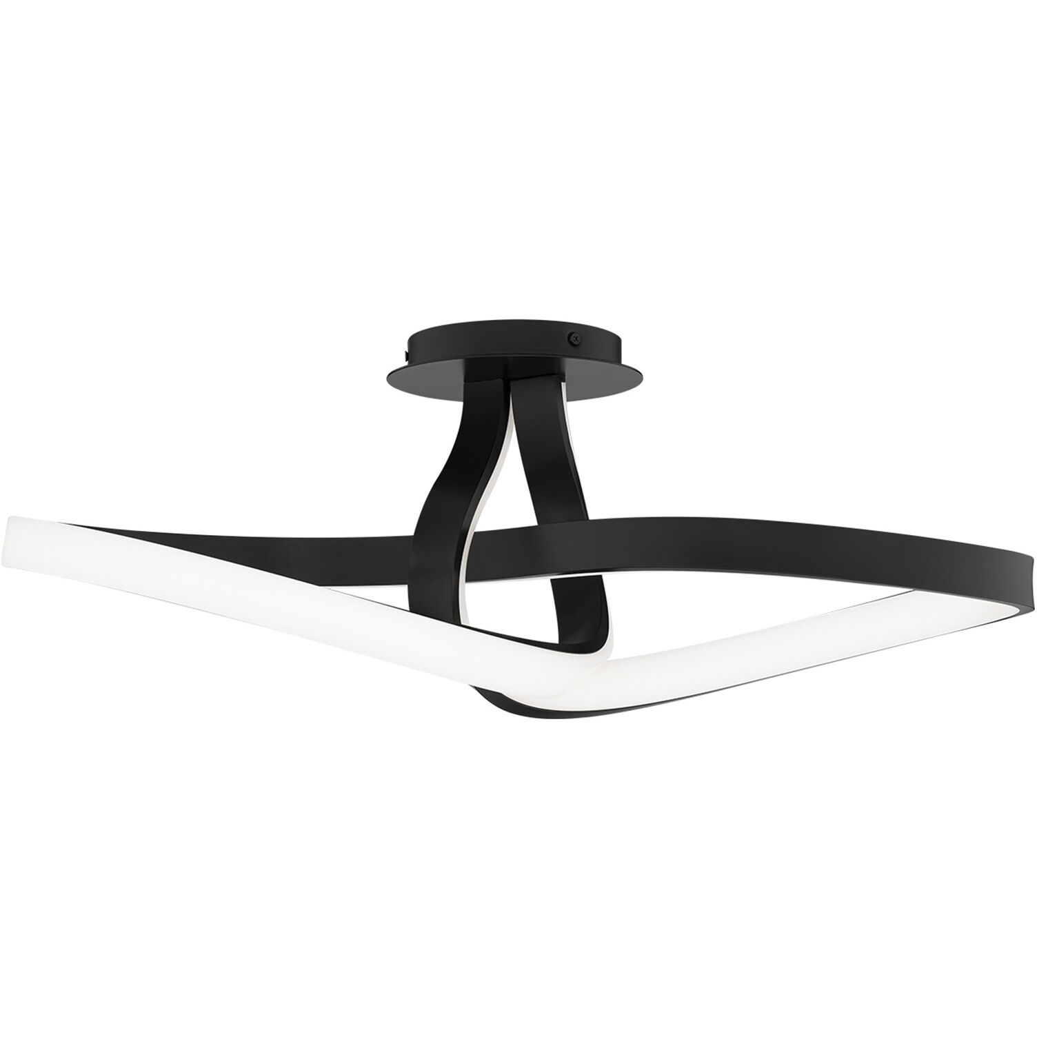 Mobius LED 9.88 inch Black Semi-Flush Mount Ceiling Light, dweLED