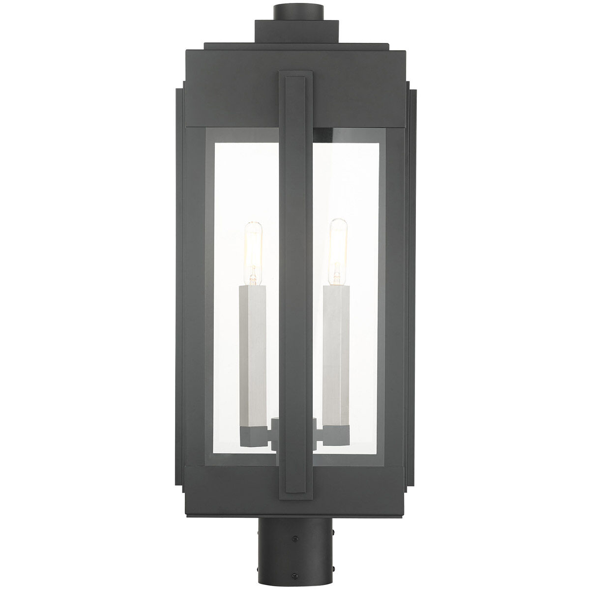 Lexington 3 Light 25 inch Black Outdoor Post Top Lantern