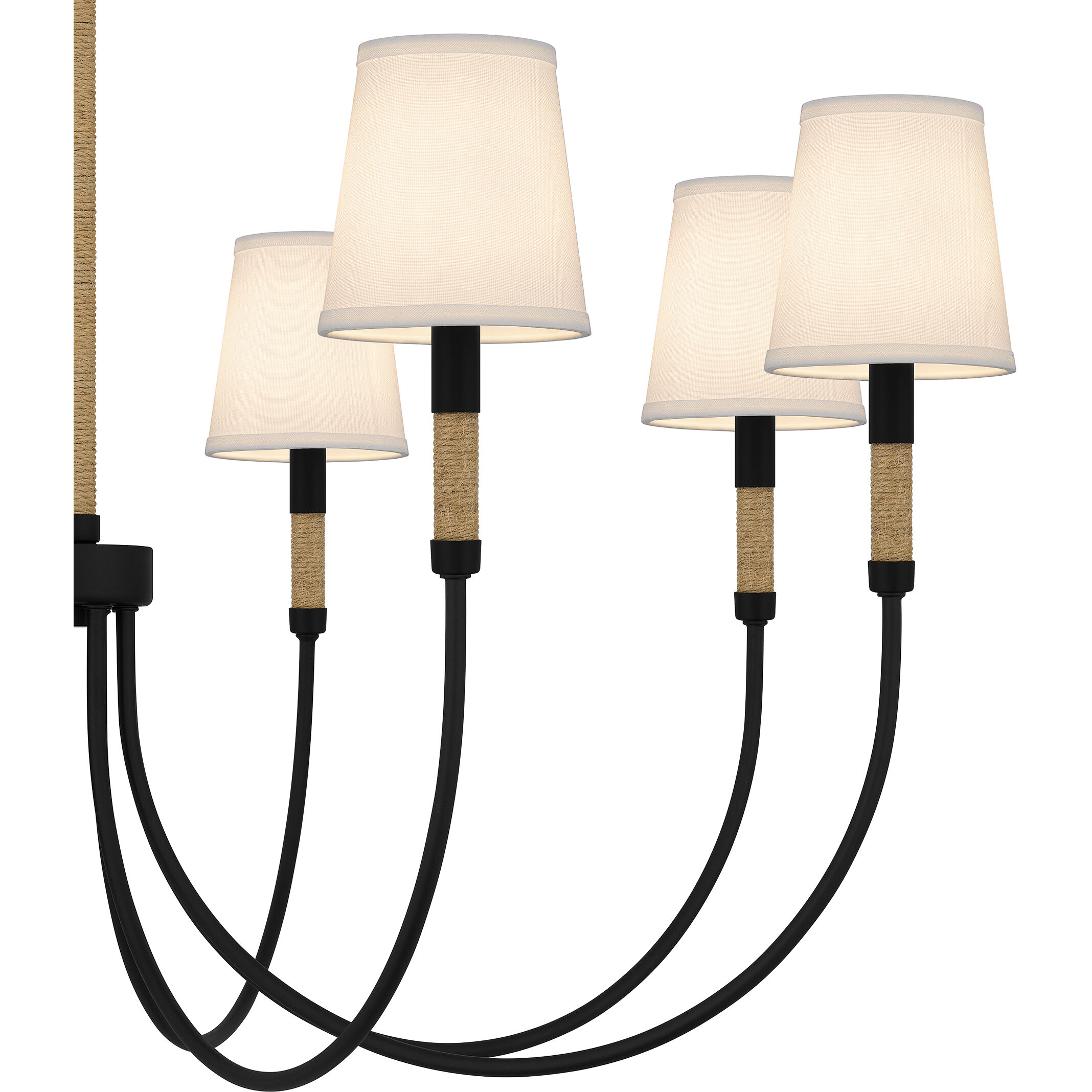 Bayside 8 Light 39 inch Matte Black Chandelier Ceiling Light