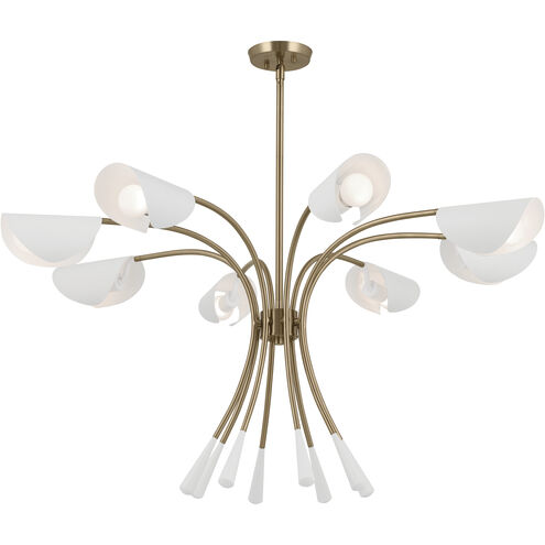 Arcus LED 45.5 inch Champagne Bronze with White Chandelier Ceiling Light