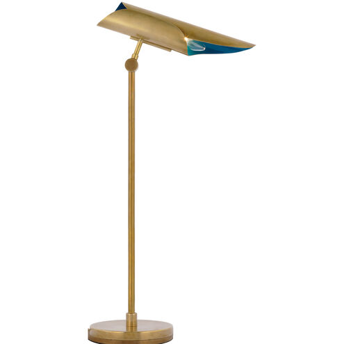 Champalimaud Flore 23.75 inch 6.50 watt Soft Brass and Riviera Blue Desk Lamp Portable Light