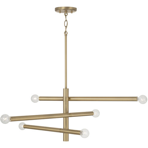 Zane 6 Light 33 inch Aged Brass Chandelier Ceiling Light