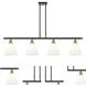 Ballston Ballston Cone Island Light Ceiling Light in Black Antique Brass, Matte White Glass