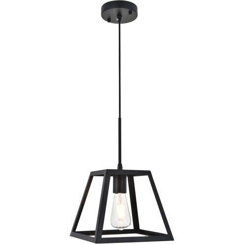 Resolute 1 Light 9 inch Black Pendant Ceiling Light