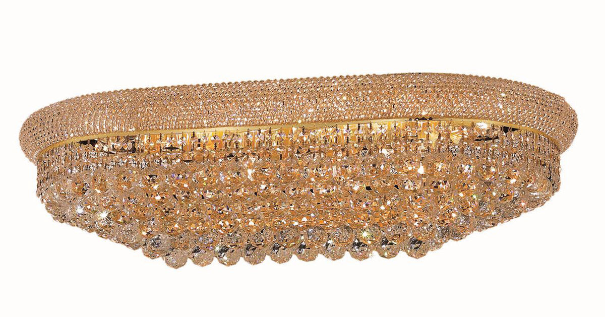 Primo 18 Light 20 inch Gold Flush Mount Ceiling Light in Royal Cut