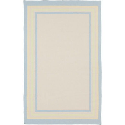 Boardwalk 36 X 24 inch Moss, Sky Blue, Butter, Cream Rug