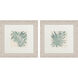 Burlap Ocean Palm Green and Gray Framed Art, Propac