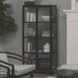 Union Black Iron & Clear Glass Tall Curio Cabinet