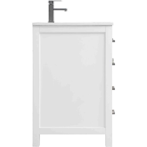 Lewis 60 X 22 X 34 inch White Vanity Sink Set