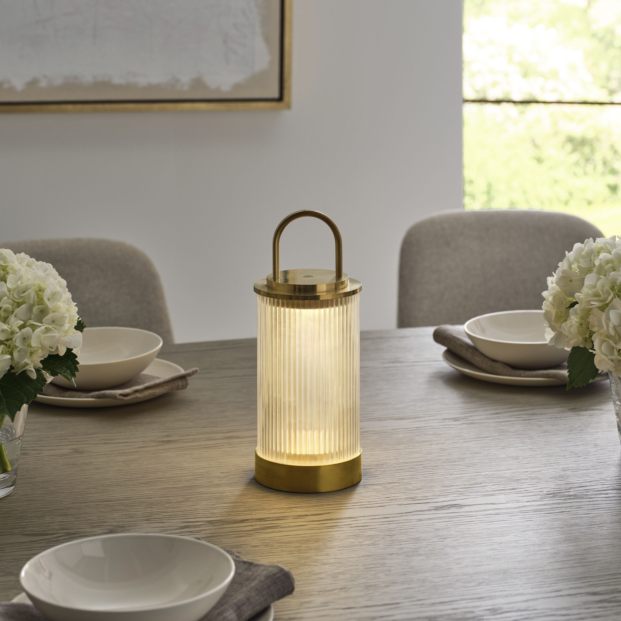 Sean Lavin Tawa 11 inch 2.20 watt Natural Brass Outdoor Rechargeable Table Lamp