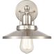 English Pub 1 Light 10 inch Satin Nickel Vanity Light Wall Light