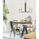 Transitional 5 Light 24 inch Oil Rubbed Bronze with Natural Brass Chandelier Ceiling Light