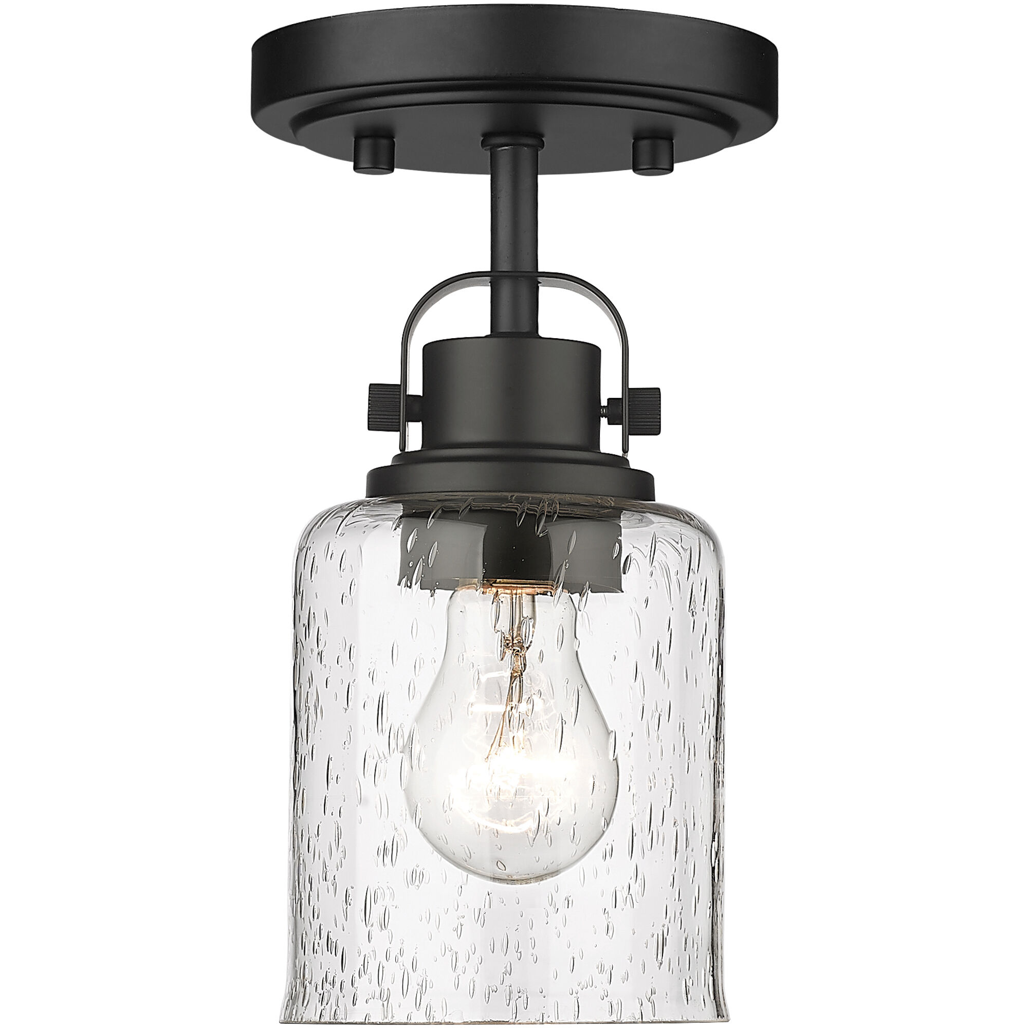 Kinsley 1 Light 5.25 inch Matte Black Flush Mount Ceiling Light