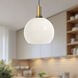 Alora Mood Castilla 1 Light 9.88 inch Aged Gold Pendant Ceiling Light in Opal Glass