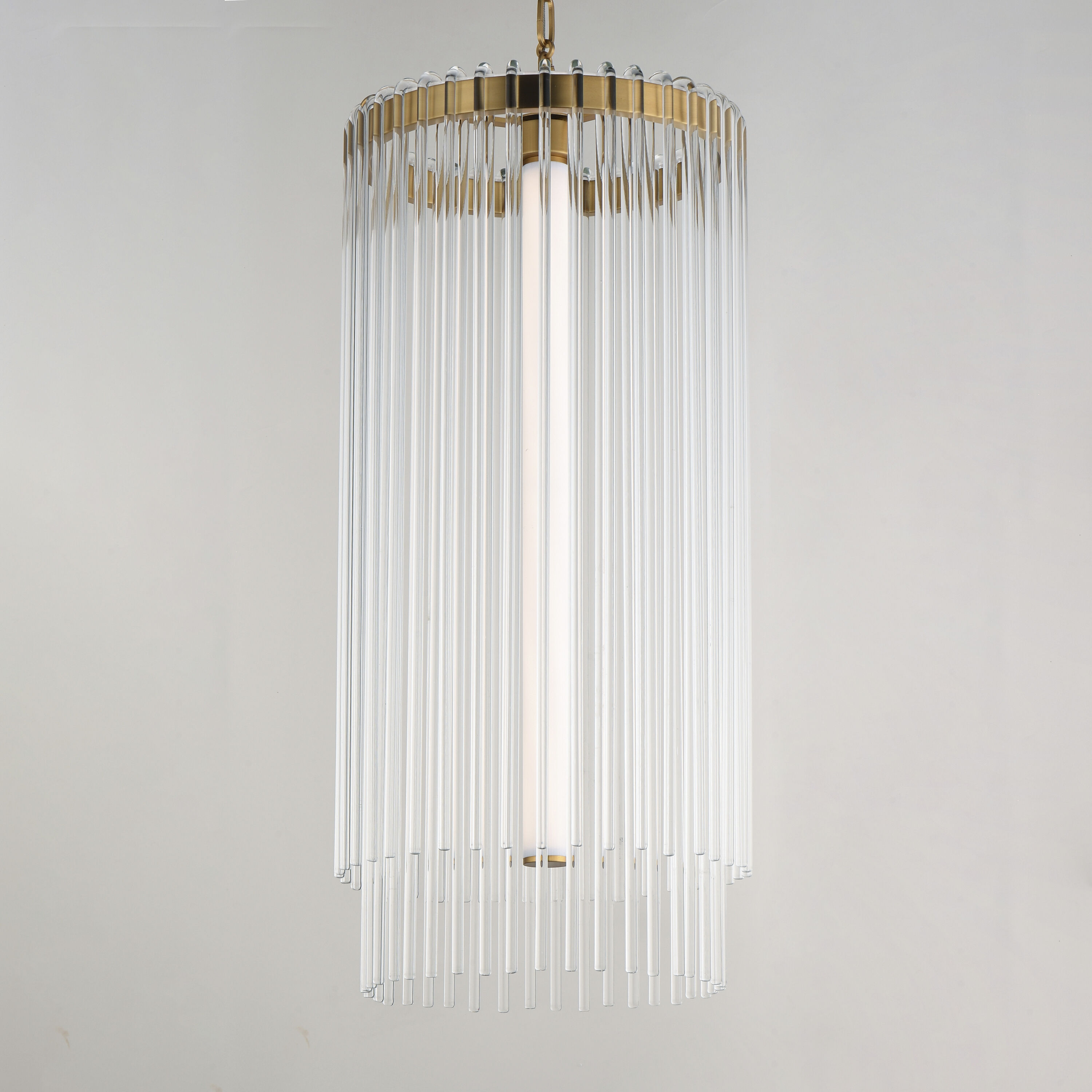 Jolie LED 14 inch Natural Aged Brass Entry Foyer Pendant Ceiling Light