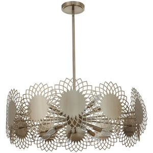 Helia 12 Light 32 inch Brushed Champagne Gold Pendant Ceiling Light