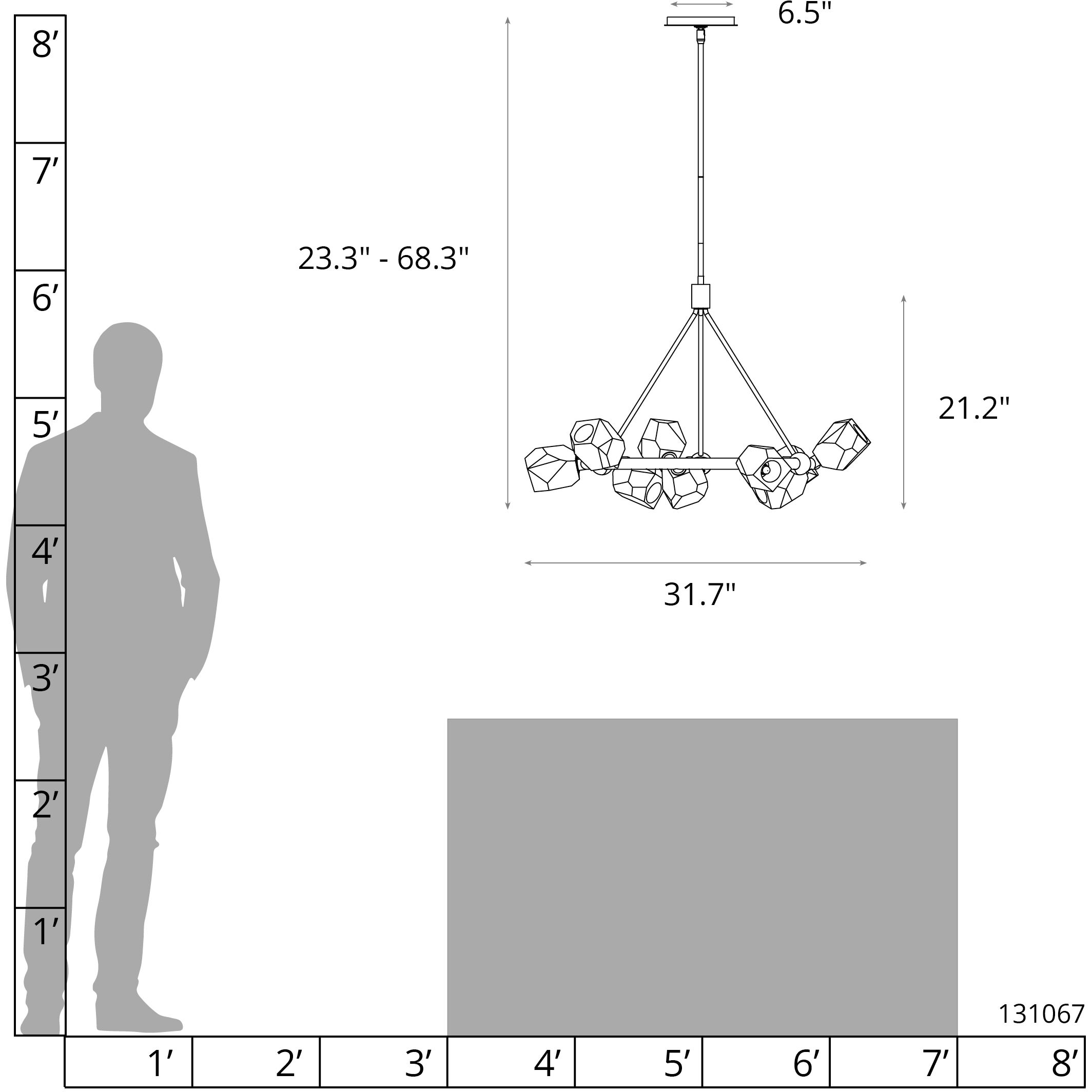 Gatsby 9 Light 31.7 inch Ink Ring Pendant Ceiling Light