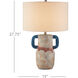 Arcadia 27.75 inch 150 watt Sand/Teal/Red Table Lamp Portable Light