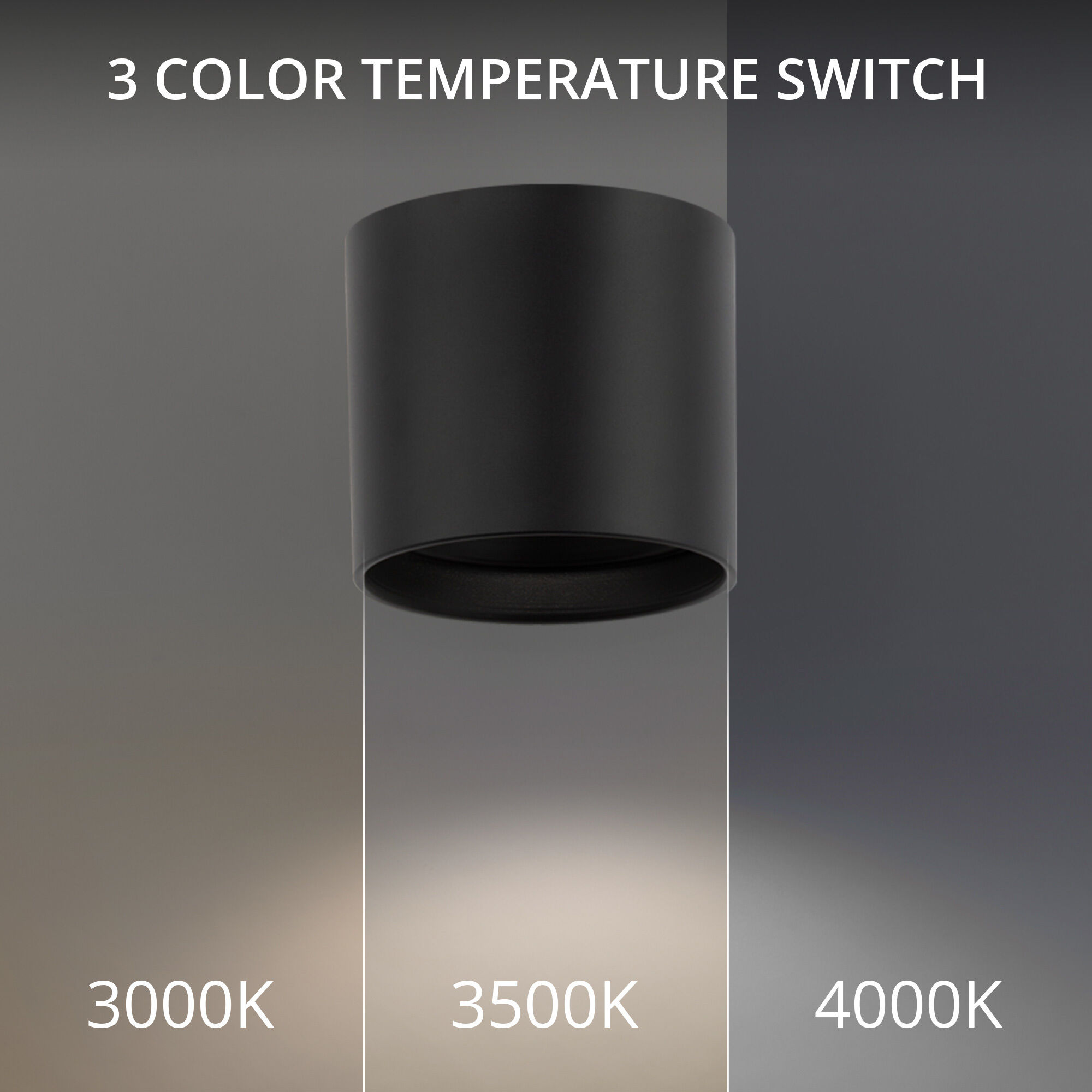 Squat 1 Light 5 inch Black Outdoor Flush Mount in 3000K