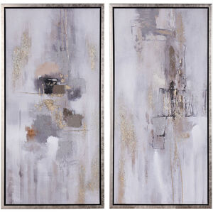 Neutral Smudge Grey-Gold-White-Neutral Smudge-Painted Wall Art