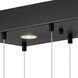 Pebble LED 35.5 inch Black and Polished Gold Linear Pendant Ceiling Light