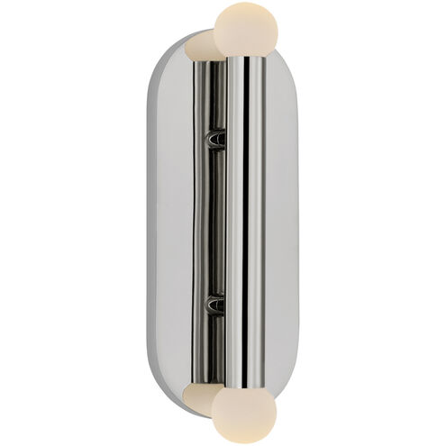 Kelly Wearstler Rousseau LED 4.25 inch Polished Nickel Vanity Sconce Wall Light, Large