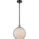 Ballston Large Farmhouse Chicken Wire 1 Light 10 inch Black Antique Brass Pendant Ceiling Light, Ballston