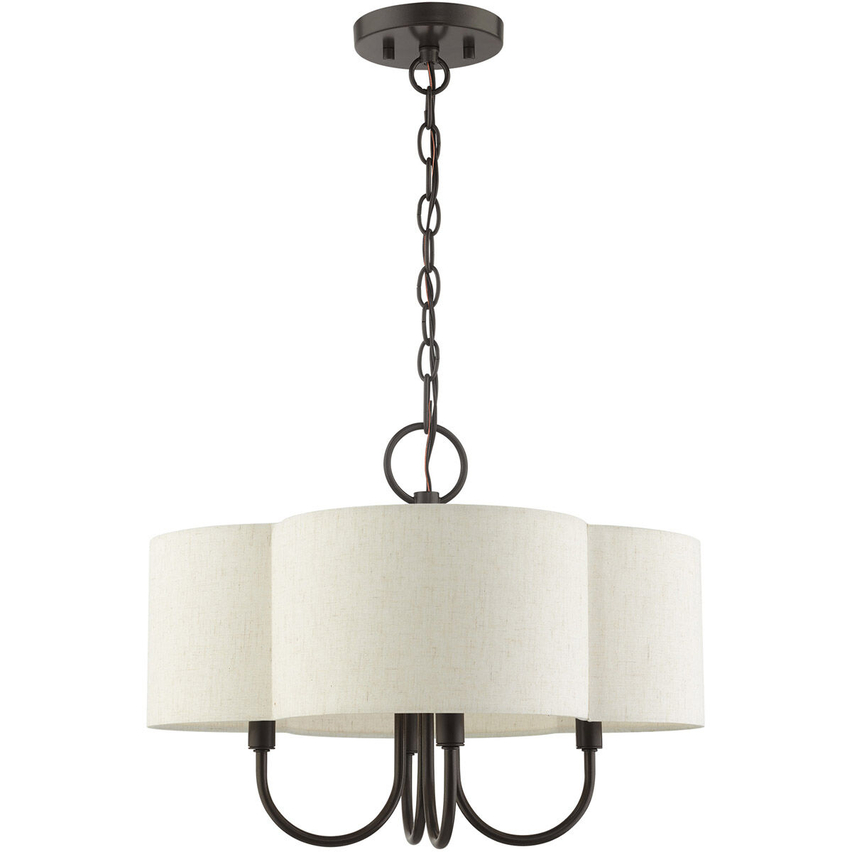 Solstice 4 Light 18 inch English Bronze Chandelier Ceiling Light