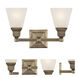 Mission 2 Light 15 inch Antique Brass Vanity Sconce Wall Light
