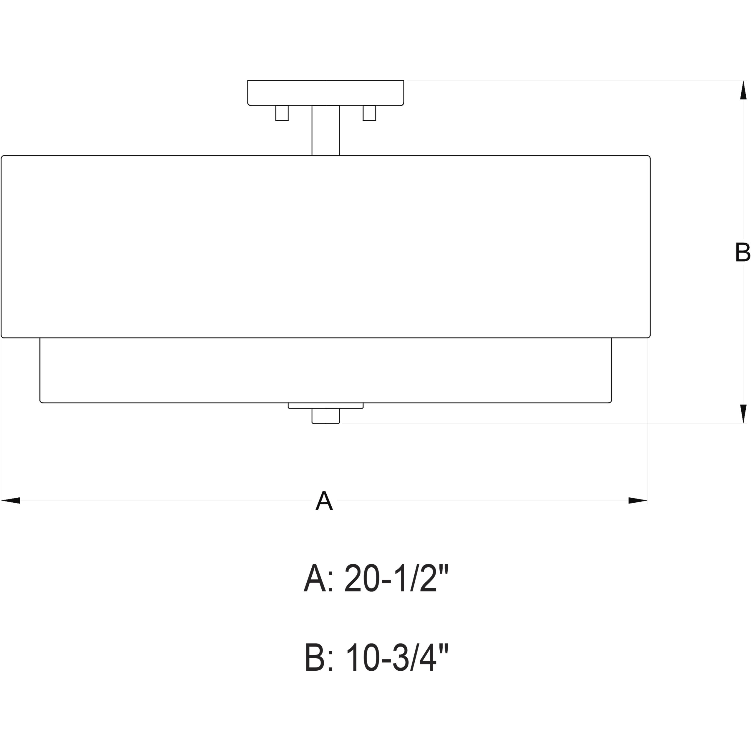 Burnaby LED 20.5 inch Matte Brass Semi-Flush Mount Ceiling Light