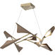 Plume LED 37.6 inch Soft Gold and Bronze Pendant Ceiling Light in Soft Gold/Bronze
