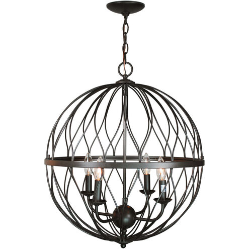 Sequoia 4 Light 20 inch Rubbed Oil Bronze Pendant Ceiling Light