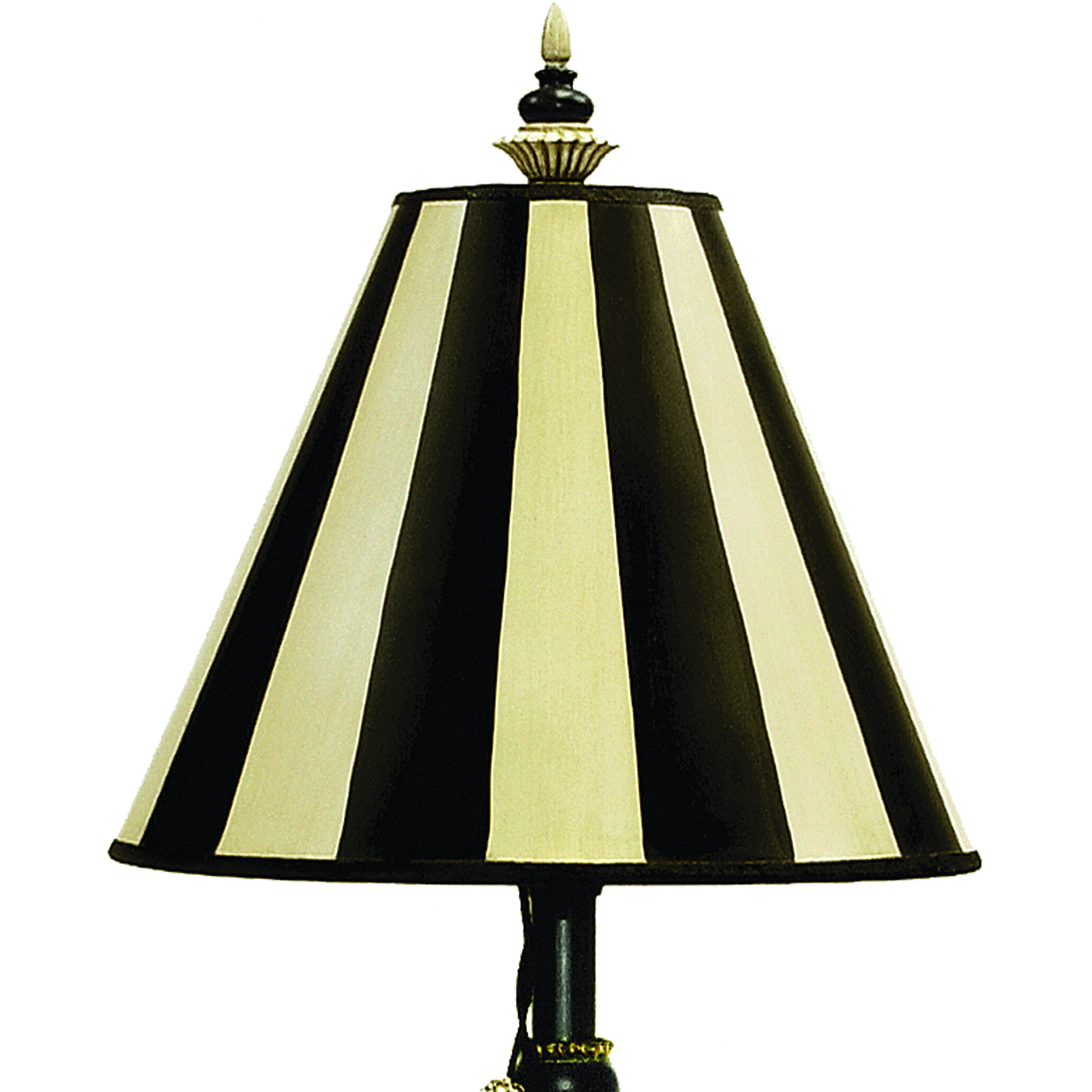 Carnival Stripe 32 inch 75 watt Antique Black with Antique White Table Lamp Portable Light