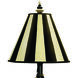 Carnival Stripe 32 inch 75 watt Antique Black with Antique White Table Lamp Portable Light