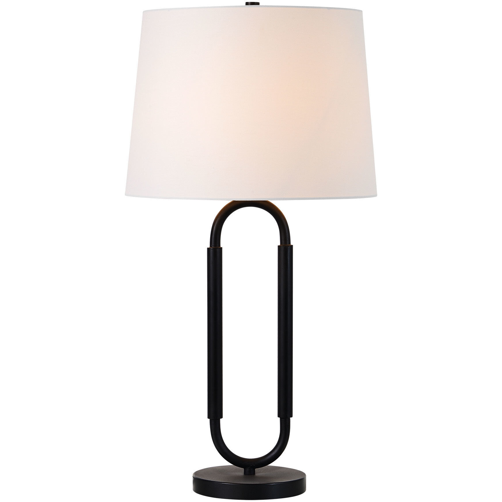 Alaya 27 inch 100 watt Matte Black and Off-White Table Lamp Portable Light