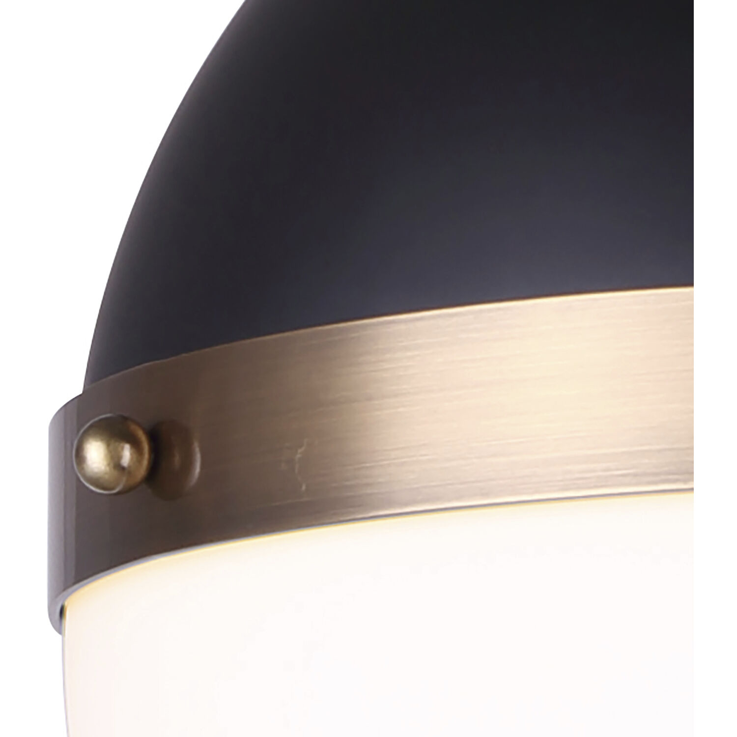 Delta 1 Light 13 inch Black/Gold Pendant Ceiling Light