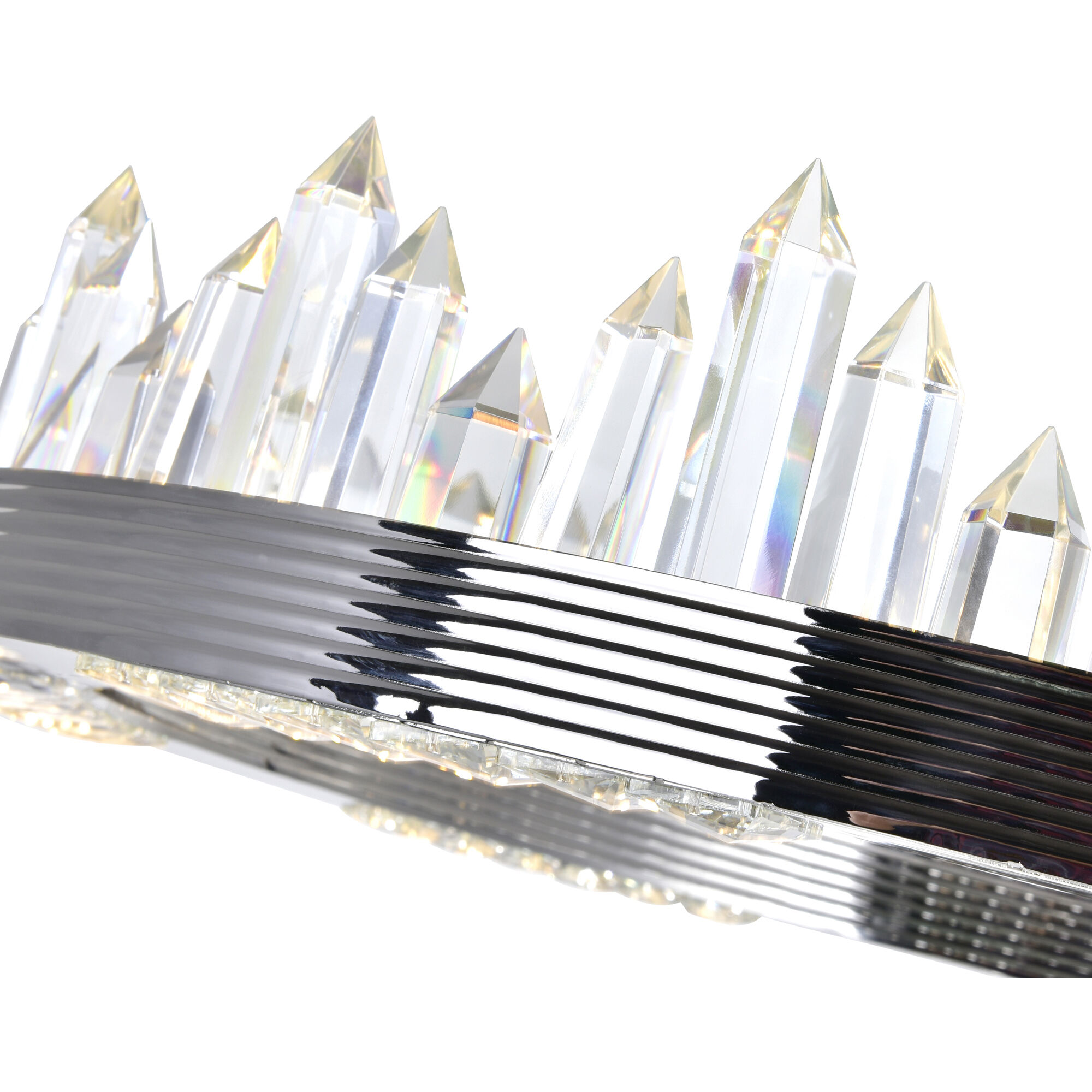 Agassiz LED 40 inch Polished Nickel Up Chandelier Ceiling Light