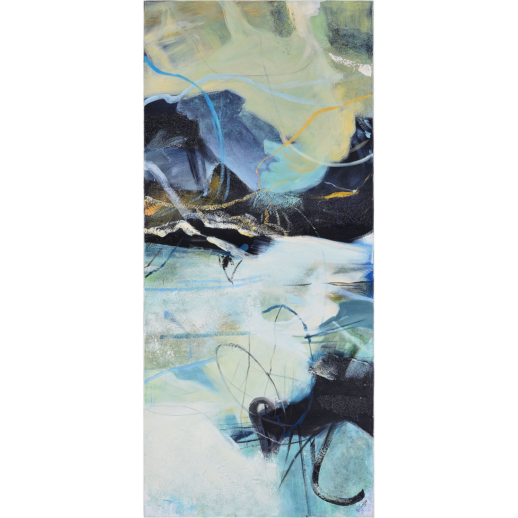 Aquarius Heavy Texture Canvas Art, Set of 2