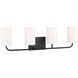 Rhett 4 Light 31 inch Midnight Black Wall Bath Fixture Wall Light