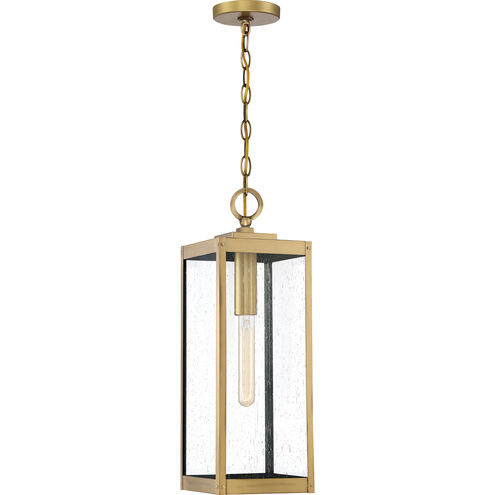 Westover 1 Light 7 inch Antique Brass Outdoor Hanging Lantern