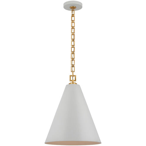 Julie Neill Theo LED 17 inch Soft White and Gild Pendant Ceiling Light