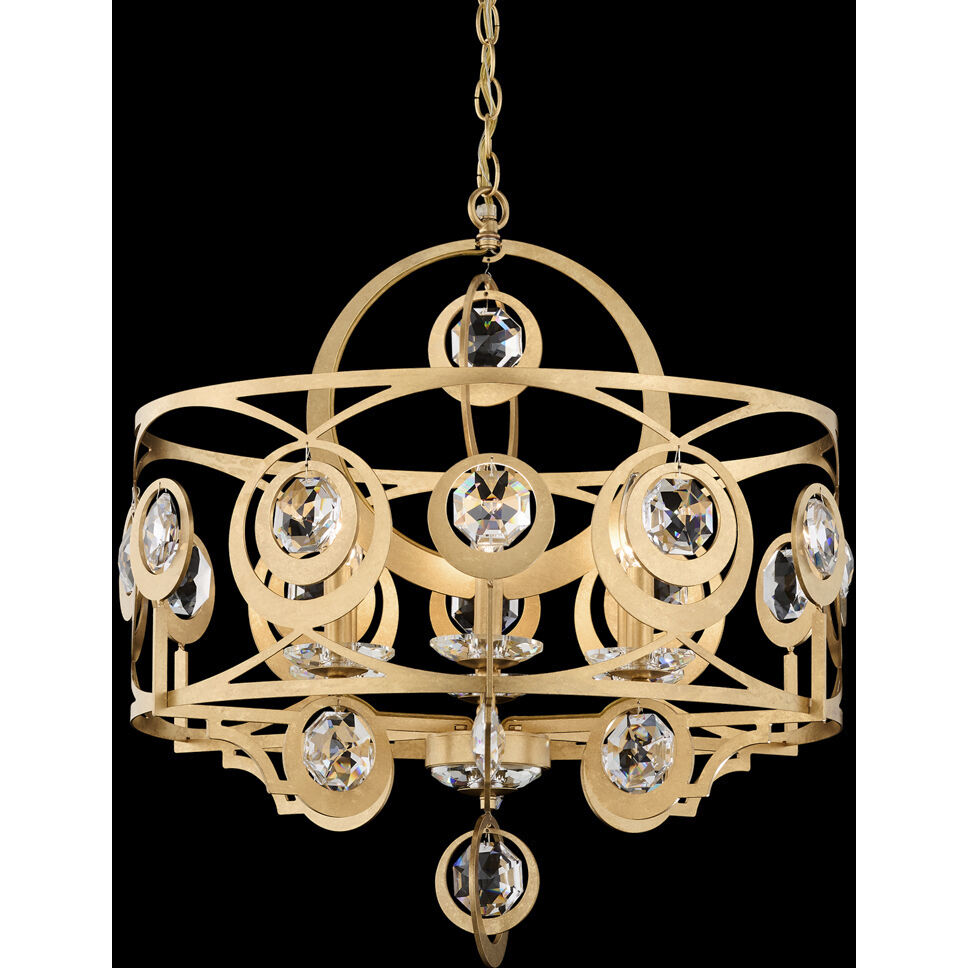 Signature Gwendolynn 6 Light 25 inch Heirloom Gold Chandelier Ceiling Light