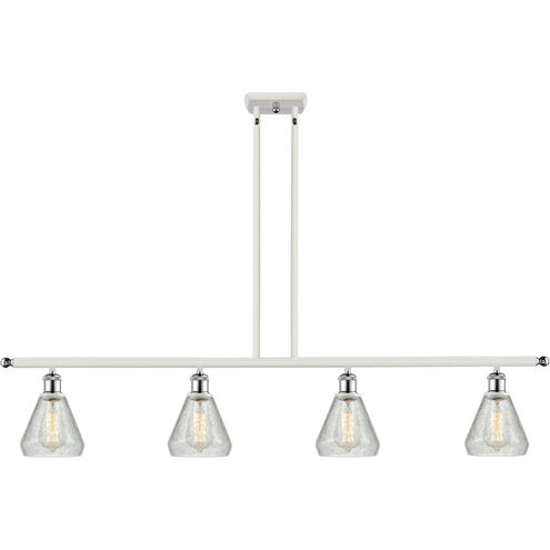 Ballston Conesus LED 48 inch White and Polished Chrome Island Light Ceiling Light, Ballston