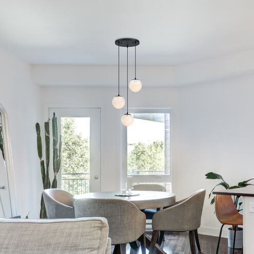 Circo LED 17.75 inch Matte Black Chandelier Ceiling Light