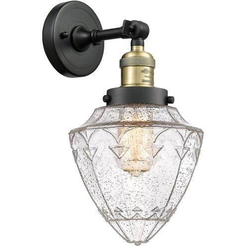 Franklin Restoration Bullet 1 Light 7 inch Black Antique Brass Sconce Wall Light